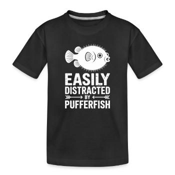 Kugelfische Sprüche Lustiges Kugelfische Geschenk  - Kinder Premium Bio T-Shirt - Schwarz - Vorne