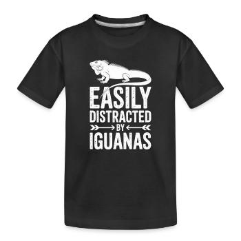 Leguane Sprüche Leguane Lustiges Leguane Geschenk  - Kinder Premium Bio T-Shirt - Schwarz - Vorne