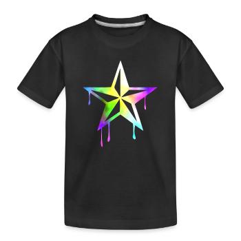 nautic_star_watercolor - Kids' Premium Organic T-Shirt - black - Front