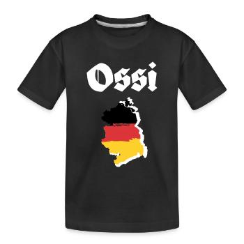 Ossi DDR Ostdeutschland - Kinder Premium Bio T-Shirt - Schwarz - Vorne