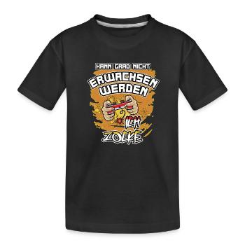 "...Ich zocke". Lustiges Design Für Gamer / Zocker - Kinder Premium Bio T-Shirt - Schwarz - Vorne