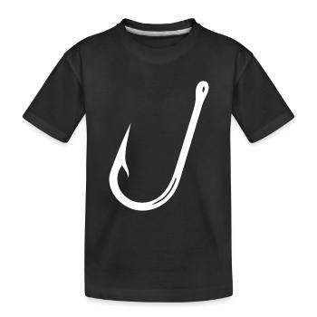 Hameçons de pêche pour la pêche de loisir - T-shirt bio Premium Enfant - noir - Devant