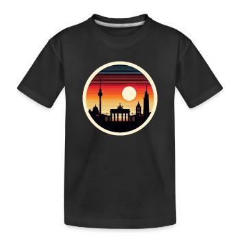 Berlin - Kids' Premium Organic T-Shirt - black - Front