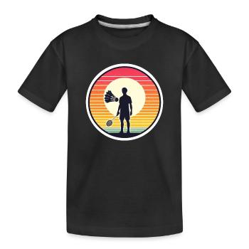 Badminton badminton badminton player - Kids' Premium Organic T-Shirt - black - Front