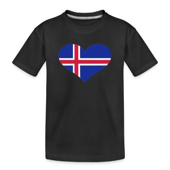 Island - Kinder Premium Bio T-Shirt - Schwarz - Vorne