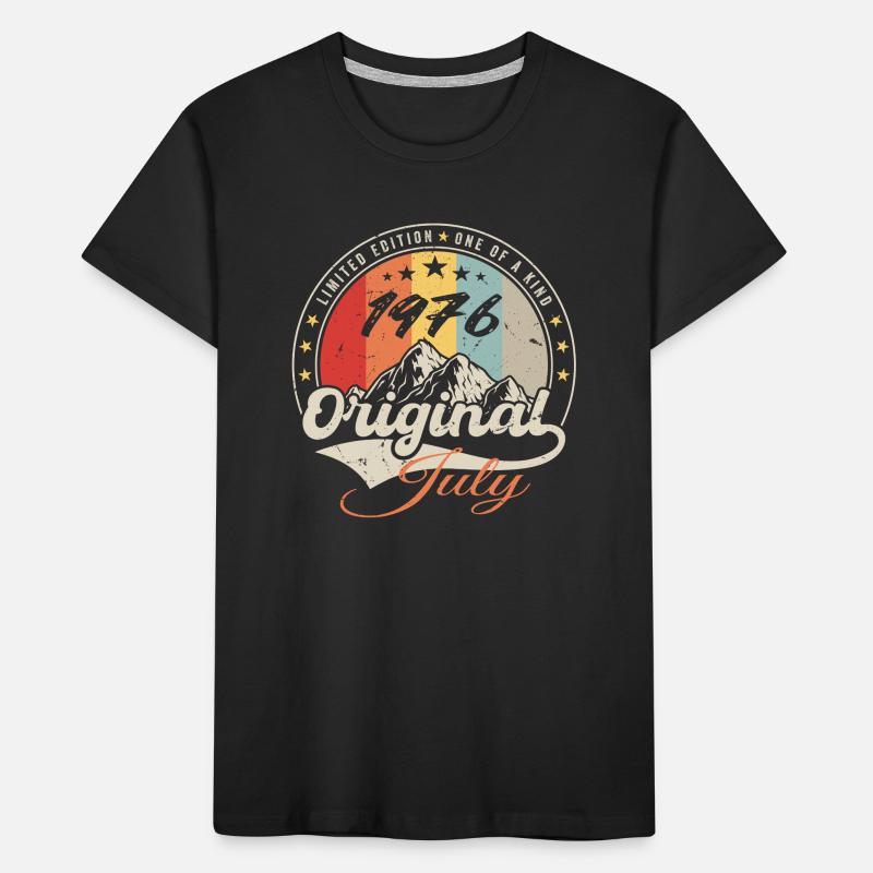 1976 Juli - Geburtstagsgeschenk 1976 Juli Kinder Premium Bio T-Shirt