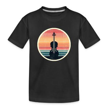 Violon Violon Violoniste Violoniste Cadeau Rétro - T-shirt bio Premium Enfant - noir - Devant