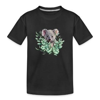 Koala Bear - Kids' Premium Organic T-Shirt - black - Front