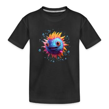 Poisson-globe - T-shirt bio Premium Enfant - noir - Devant