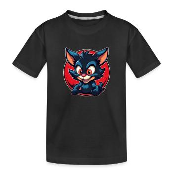 Super cute tasmanian Devil - Kids' Premium Organic T-Shirt - black - Front