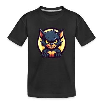 Super cute Tasmanian devil - Kids' Premium Organic T-Shirt - black - Front