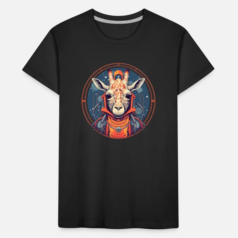 Astronaute Girafe à la dérive dans l’espace T-shirt bio Premium Enfant