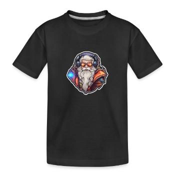 Vieil homme qui joue - T-shirt bio Premium Enfant - noir - Devant