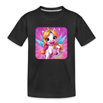Unicorn - Kids' Premium Organic T-Shirt - black - Front