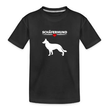 Schäferhund - Kinder Premium Bio T-Shirt - Schwarz - Vorne
