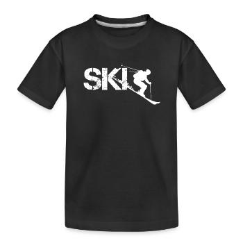 Conception de skis - T-shirt bio Premium Enfant - noir - Devant