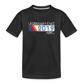 Retro SiFi Legendary since April 2019 - Birthday - Kids' Premium Organic T-Shirt - black - Front