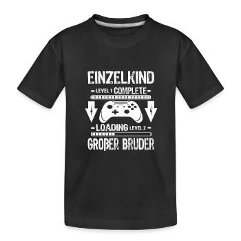 Einzelkind Complete - Loading Großer Bruder 2026 - Kinder Premium Bio T-Shirt - Schwarz - Vorne