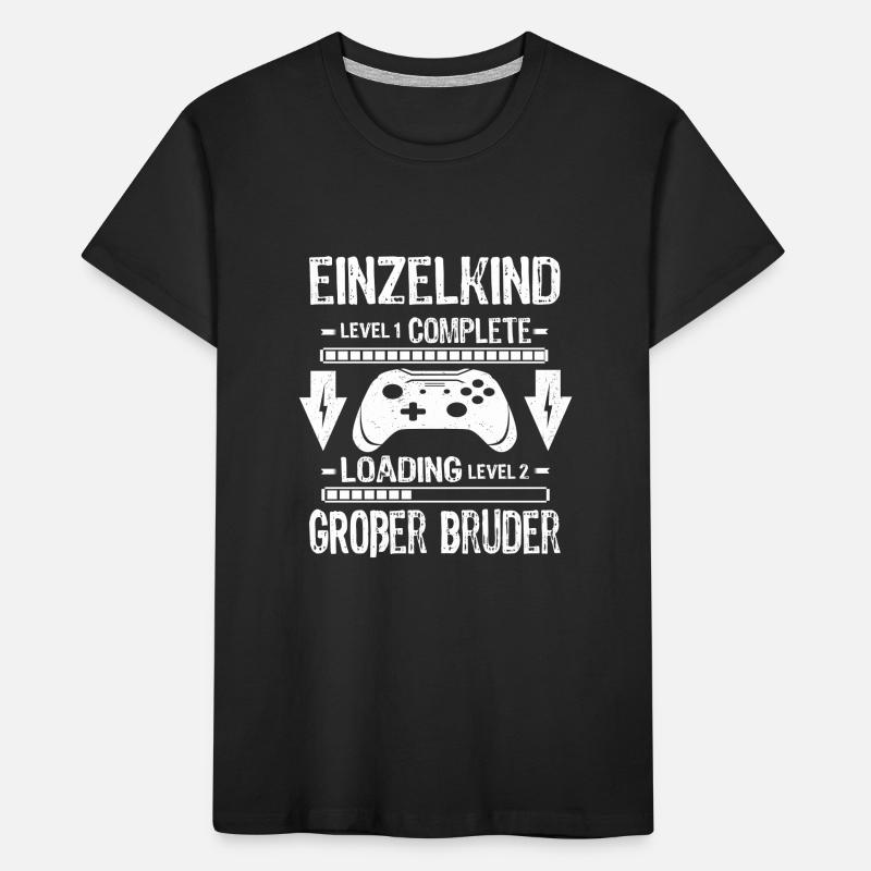 Einzelkind Complete - Loading Großer Bruder 2026 Kinder Premium Bio T-Shirt