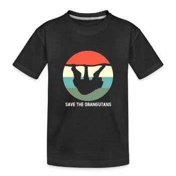 Orang-outan - T-shirt bio Premium Enfant - noir - Devant