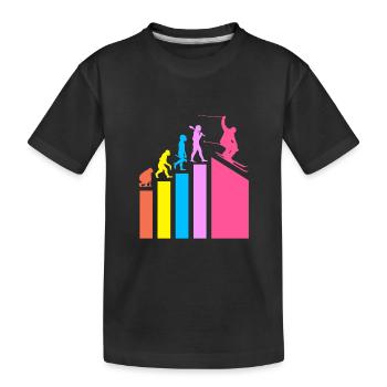 Ski Skiurlaub - Kinder Premium Bio T-Shirt - Schwarz - Vorne
