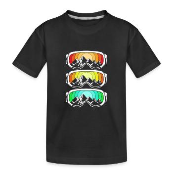 Ski Skiurlaub - Kinder Premium Bio T-Shirt - Schwarz - Vorne