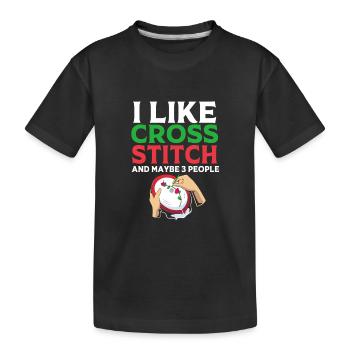 Croix - T-shirt bio Premium Enfant - noir - Devant
