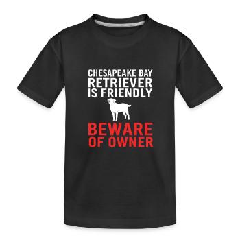 Retriever de la baie de Chesapeake - T-shirt bio Premium Enfant - noir - Devant