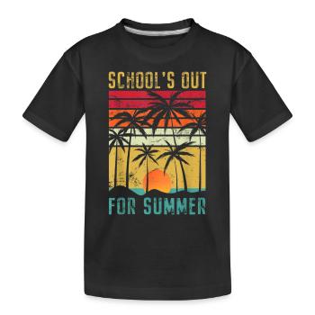 Le dernier jour d’école est terminé pour l’enseignant d’été - T-shirt bio Premium Enfant - noir - Devant