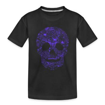 Gothic Skull Goth Style Dark Heavy Metal WGT - Kids' Premium Organic T-Shirt - black - Front
