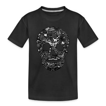 Gothic Skull Goth Style Dark Heavy Metal WGT - Kids' Premium Organic T-Shirt - black - Front