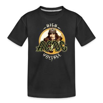 AC/DC Logo High Voltage Album Angus Young - T-shirt bio Premium Enfant - noir - Devant