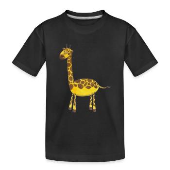 Girafe Mignon Enfants Cadeau Safari Afrique Zoo - T-shirt bio Premium Enfant - noir - Devant