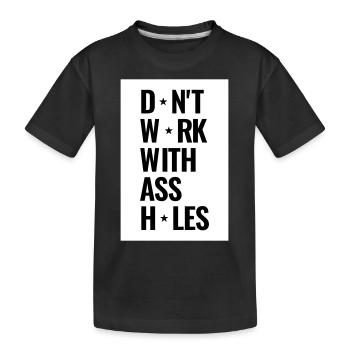 Travailler au bureau n’est pas toujours amusant - T-shirt bio Premium Enfant - noir - Devant