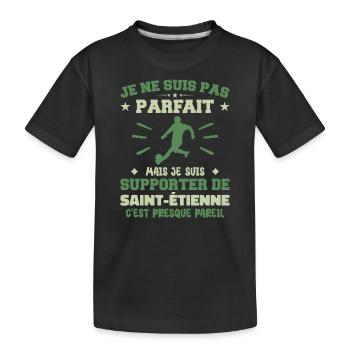 I am a supporter of Saint Étienne - Kids' Premium Organic T-Shirt - black - Front