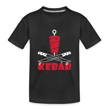 kebab chef cuisine restaurant kebab à personnalisé - T-shirt bio Premium Enfant - noir - Devant
