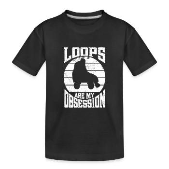 Les boucles de patin à roulettes sont mes cadeaux d’obsession - T-shirt bio Premium Enfant - noir - Devant