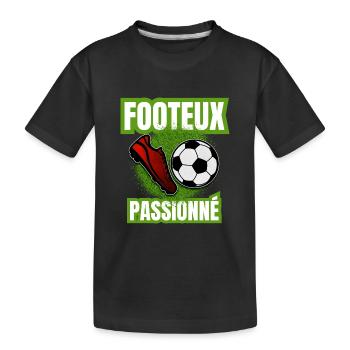footeux passionné - T-shirt bio Premium Enfant - noir - Devant