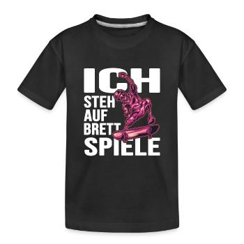 skateboard sk8 skateboarder skatepark - Kinder Premium Bio T-Shirt - Schwarz - Vorne
