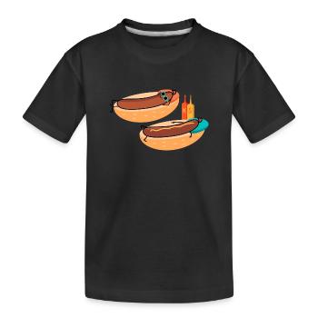 Saucisses chaudes - T-shirt bio Premium Enfant - noir - Devant