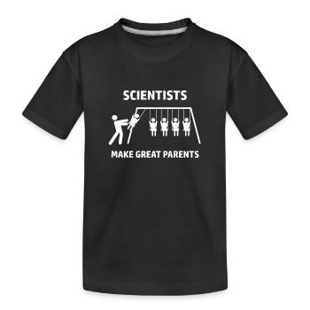 Les scientifiques font de grands parents - T-shirt bio Premium Enfant - noir - Devant