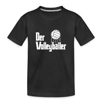 Volleyball Motiv Volleyballer - Kinder Premium Bio T-Shirt - Schwarz - Vorne