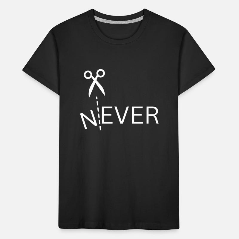 Never, Niemals, Immer, Einstellung, positiv mind Kinder Premium Bio T-Shirt