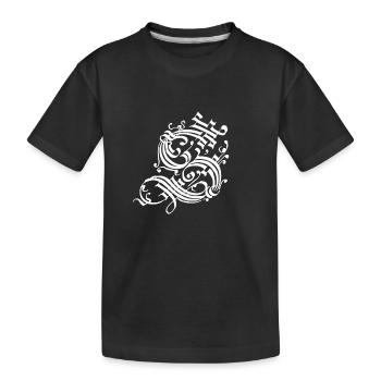 Noyau médiéval Initiales médiévales Noyau de château - T-shirt bio Premium Enfant - noir - Devant