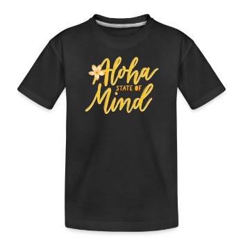 État d’ Aloha et humeur estivale - T-shirt bio Premium Enfant - noir - Devant
