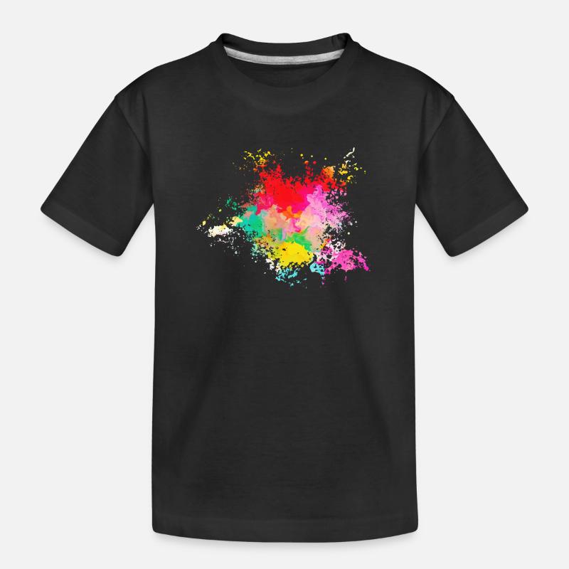 Psychedelisch - Kinder Premium Bio T-Shirt - Schwarz