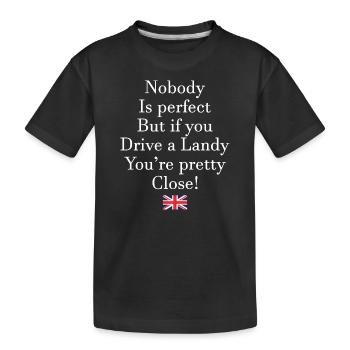 Drive a Landy - Kinder Premium Bio T-Shirt - Schwarz - Vorne
