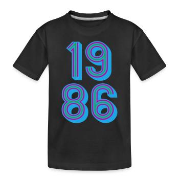 1986 Année de naissance | Couleurs changeantes - T-shirt bio Premium Enfant - noir - Devant