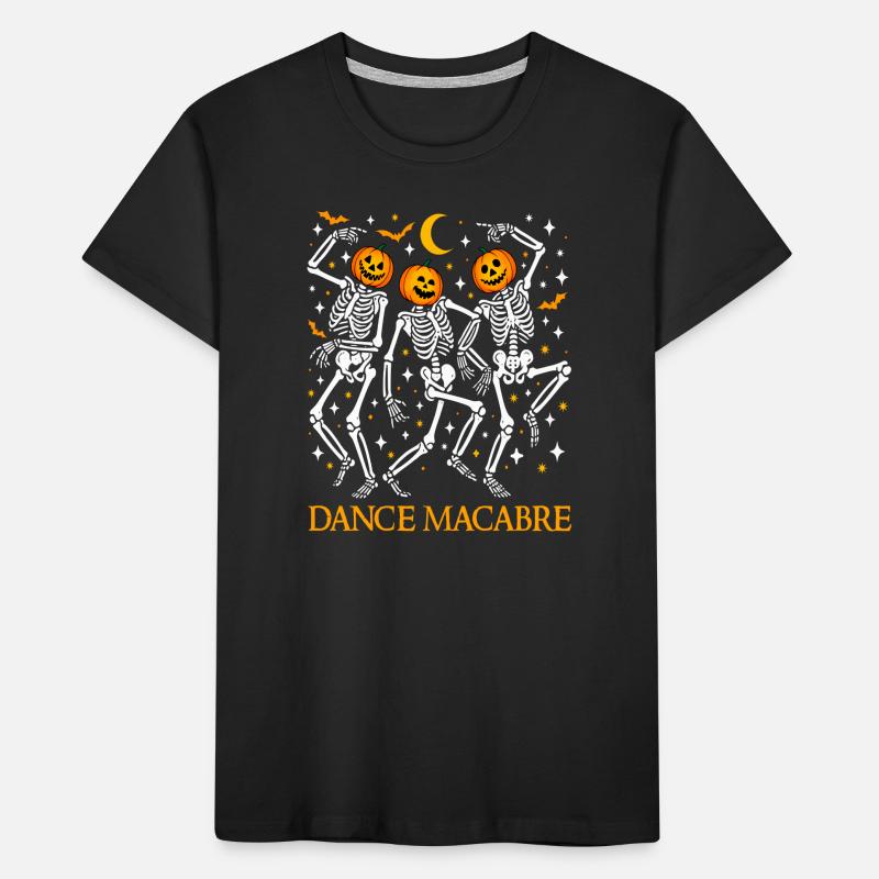 Danse Macabre Dancing Skeletons Funny Halloween Kids' Premium Organic T-Shirt