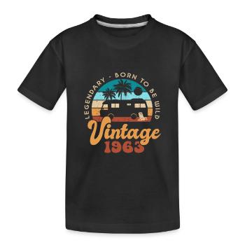 60 Ans anniversaire 60 ans né en 1963 - T-shirt bio Premium Enfant - noir - Devant